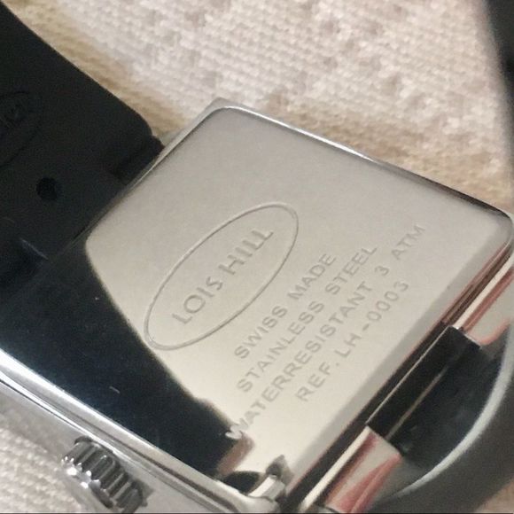 LOIS HILL Watch Automatic Grey Face Rubber Wrist Band - Picture 13 of 15